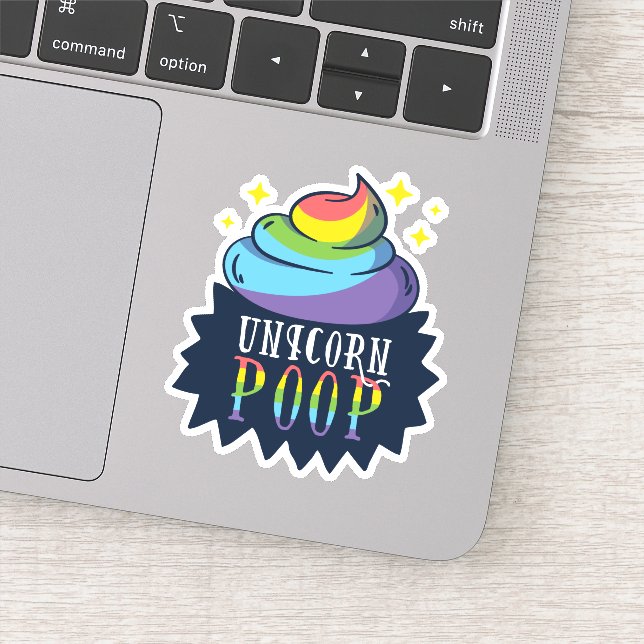 Funny Unicorn Poop Emoji Rainbow Cute (Detail)