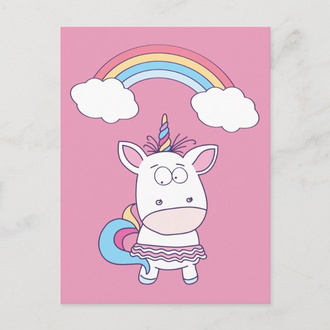 Funny Unicorn postcard (Front)