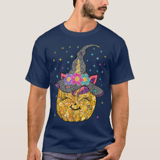 Funny Unicorn Pumpkin Halloween 2022 Cute Thanksgi T-Shirt