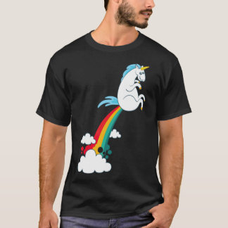 funny unicorn rainbow fart unicorns couple T-Shirt