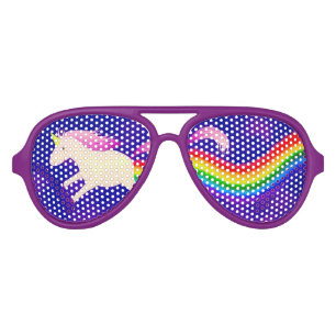 Funny Unicorn Rainbow Party Lunettes de soleil