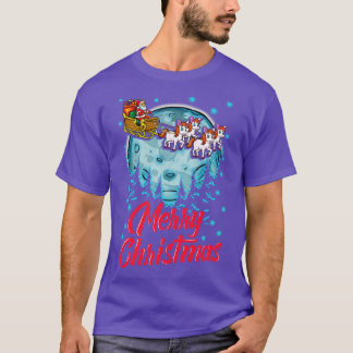Funny Unicorn Santa Merry Christmas Gift Xmas T T-Shirt