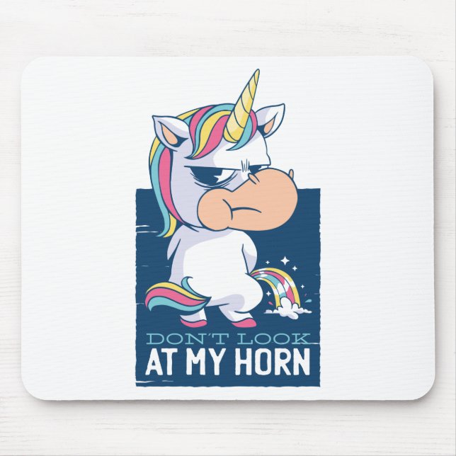 Funny Unicorn Saying - Magic Pony Quote Costume Mouse Pad (Front)
