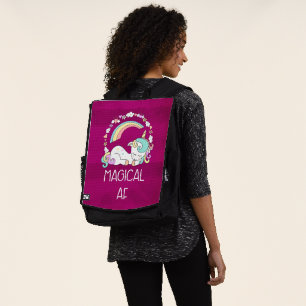 Funny Unicorn Saying Magical AF Backpack
