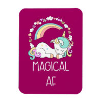 Funny Unicorn Saying Magical AF