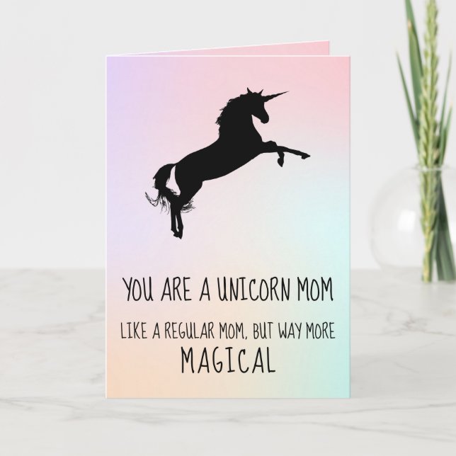 Funny Unicorn Stepmom Mother's Day Card (Front)