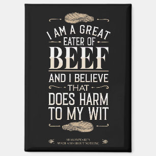 Funny Unique Humour Witty Beef Sayings Magnet