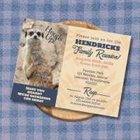 Funny, unique Meerkat Family Reunion Save the Date