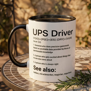 Funny UPS Driver Definition Mug Mail Carrier Humou