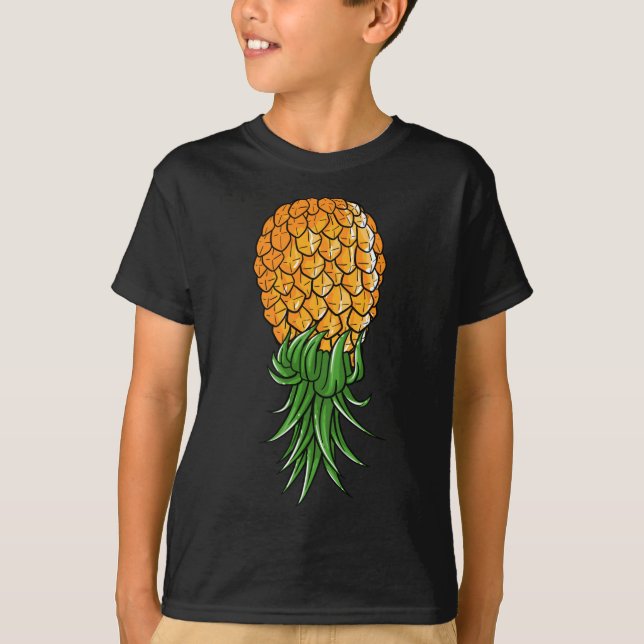 Funny Upside Down Pineapple Gift For Men Women Coo T-Shirt (Front)