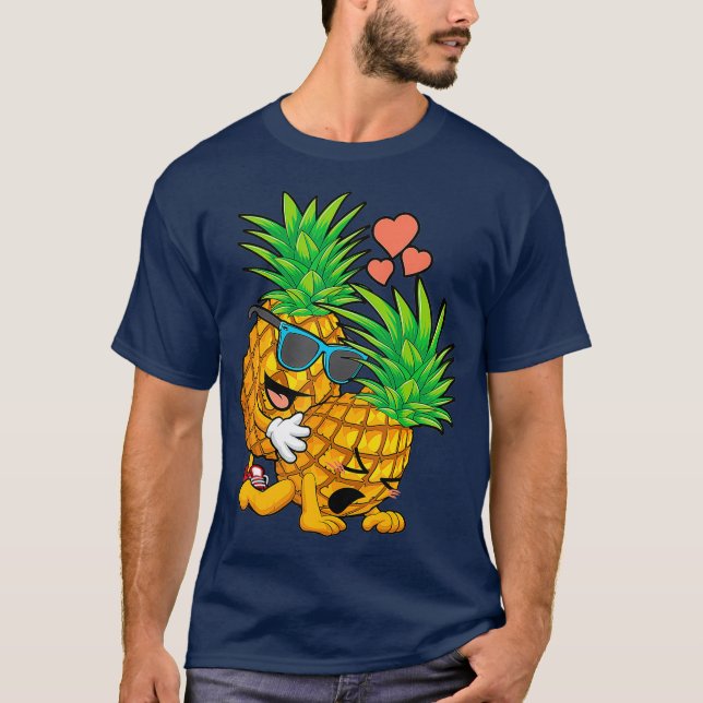 Funny Upside Down Pineapple Swinger Gift For And T-Shirt (Front)