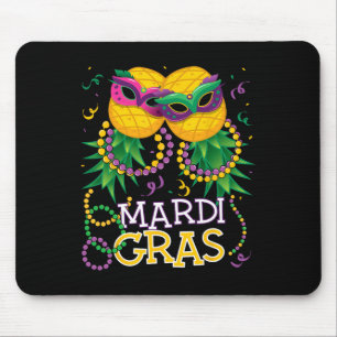 Funny Upside Down Pineapple Swinger Mardi Gras Bea Mouse Pad