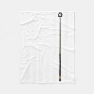 Funny Us Flag Billiards Design For Men Women Billi Fleece Blanket