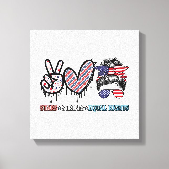Funny US Flag Patriotic Canvas Print (Front)