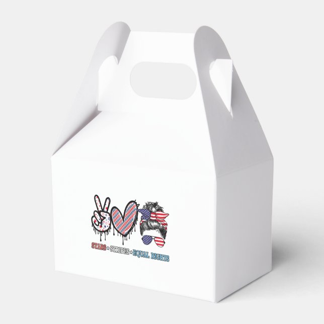 Funny US Flag Patriotic Favor Box (Front Side)