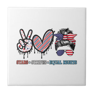 Funny US Flag Patriotic Tile