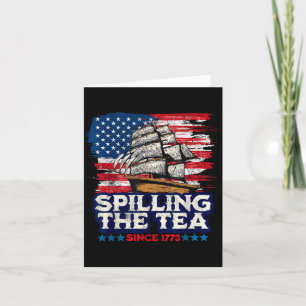 Funny Us History Teacher Boston Slling The Tea Sin Card