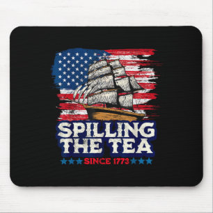Funny Us History Teacher Boston Slling The Tea Sin Mouse Pad