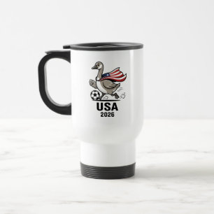 Funny USA 2026 Patriotic Goose Meme Design Travel Mug
