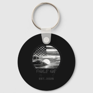 Funny Usa America Shirt Gulf Of Us America Est 202 Keychain