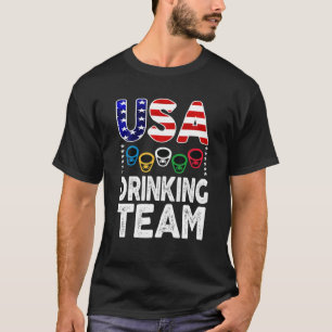 Funny USA Drinking Team Beer Party Lover T-Shirt