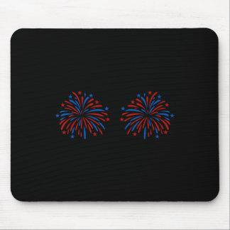 Funny Usa Fireworks Couple Just Here For The Firew Mouse Pad
