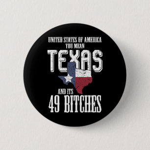 Funny Usa Flag United States Of America Texas 2 Inch Round Button