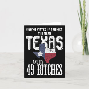 Funny Usa Flag United States Of America Texas  Card