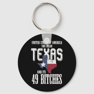 Funny Usa Flag United States Of America Texas Keychain