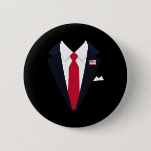Funny Usa President Trump Suit Easy Halloween Cost 2 Inch Round Button