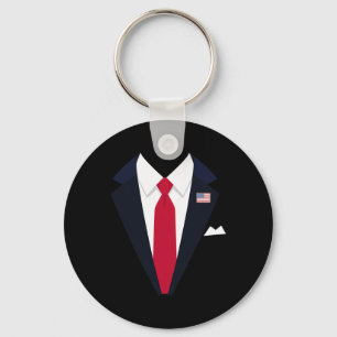 Funny Usa President Trump Suit Easy Halloween Cost Keychain