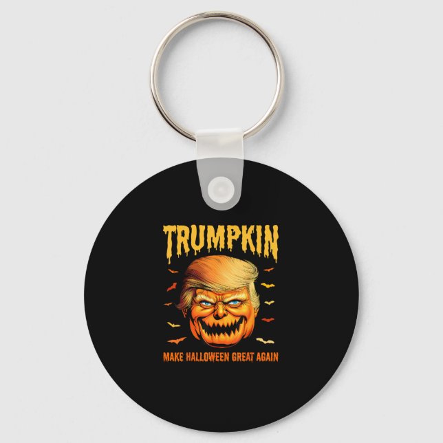 Funny Usa Pumpkin Trumpkin Make Halloween Great Ag Keychain (Front)