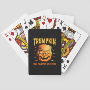 Funny Usa Pumpkin Trumpkin Make Halloween Great Ag Playing Cards
