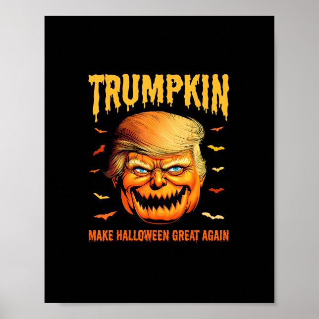 Funny Usa Pumpkin Trumpkin Make Halloween Great Ag Poster (Front)