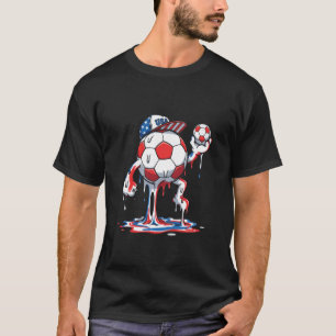 Funny USA Soccer Drip Kids Youth Boys Girls T-Shirt
