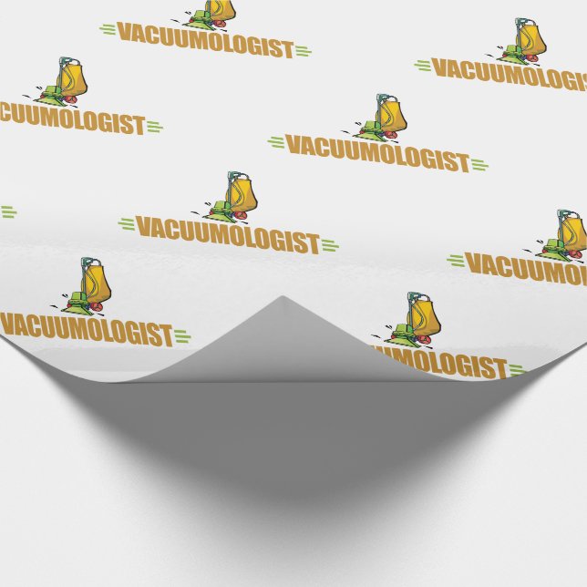 Funny Vacuuming Wrapping Paper (Corner)