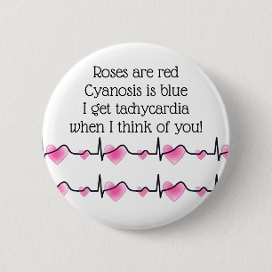 Funny Valententine's Day Healthcare 2 Inch Round Button