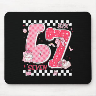 Funny Valentine 67 Six Seven Meme Nk Bow Boy Girl  Mouse Pad