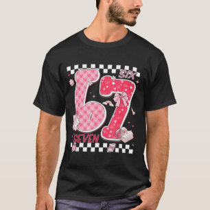 Funny Valentine 67 Six Seven Meme Pink Bow Boy Gir T-Shirt