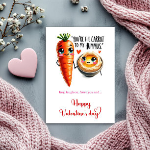 Funny Valentine Card with Cute Cartoon Fruit Humor