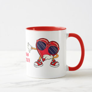Funny Valentine Dabbing Hearts Valentine Mug
