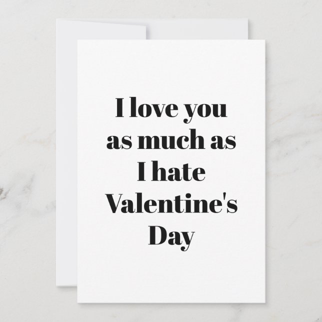 Funny Valentine Day Card I love you (Front)
