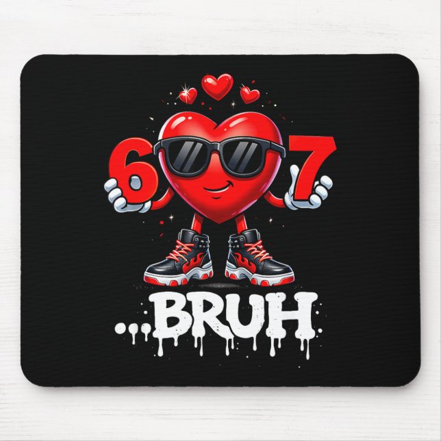 Funny Valentine Days 67 Ice Cream Meme Six Seven  Mouse Pad (Front)