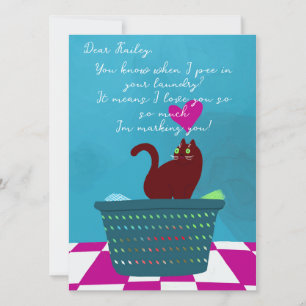 Funny Valentine From Bad Cat Custom Card