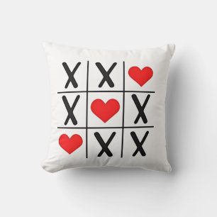 Funny Valentine Hearts Coules Matching Lovers Throw Pillow