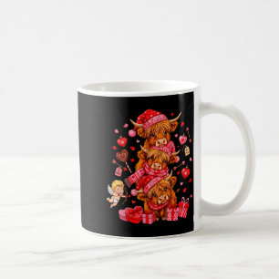 Funny Valentine Highland Cow Lover Xoxo Be Mine Cu Coffee Mug