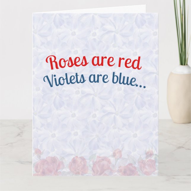 Funny Valentine Quotes Card (Front)