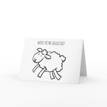 FUNNY Valentine Sheep Wooly être ma carte Valentin
