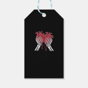 Funny Valentine Skeleton Heart Hands Classic Style Gift Tags
