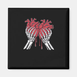 Funny Valentine Skeleton Heart Hands Classic Style Magnet